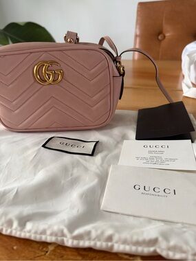 Gucci Blush Pink Marmont Camera Bag